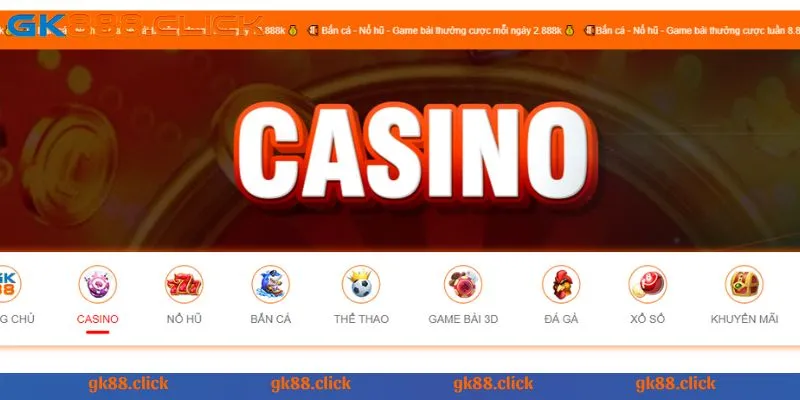 Cách tham gia cược tại casino GK88 chi tiết