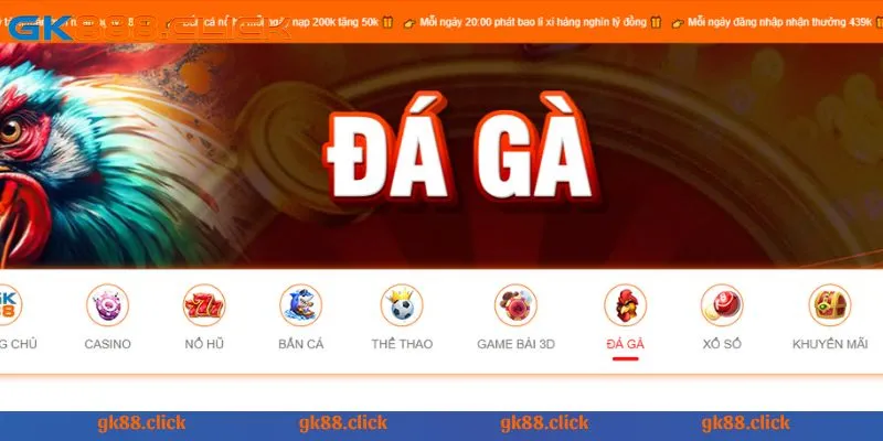 Nhà cung cấp game đá gà GK88 hàng đầu